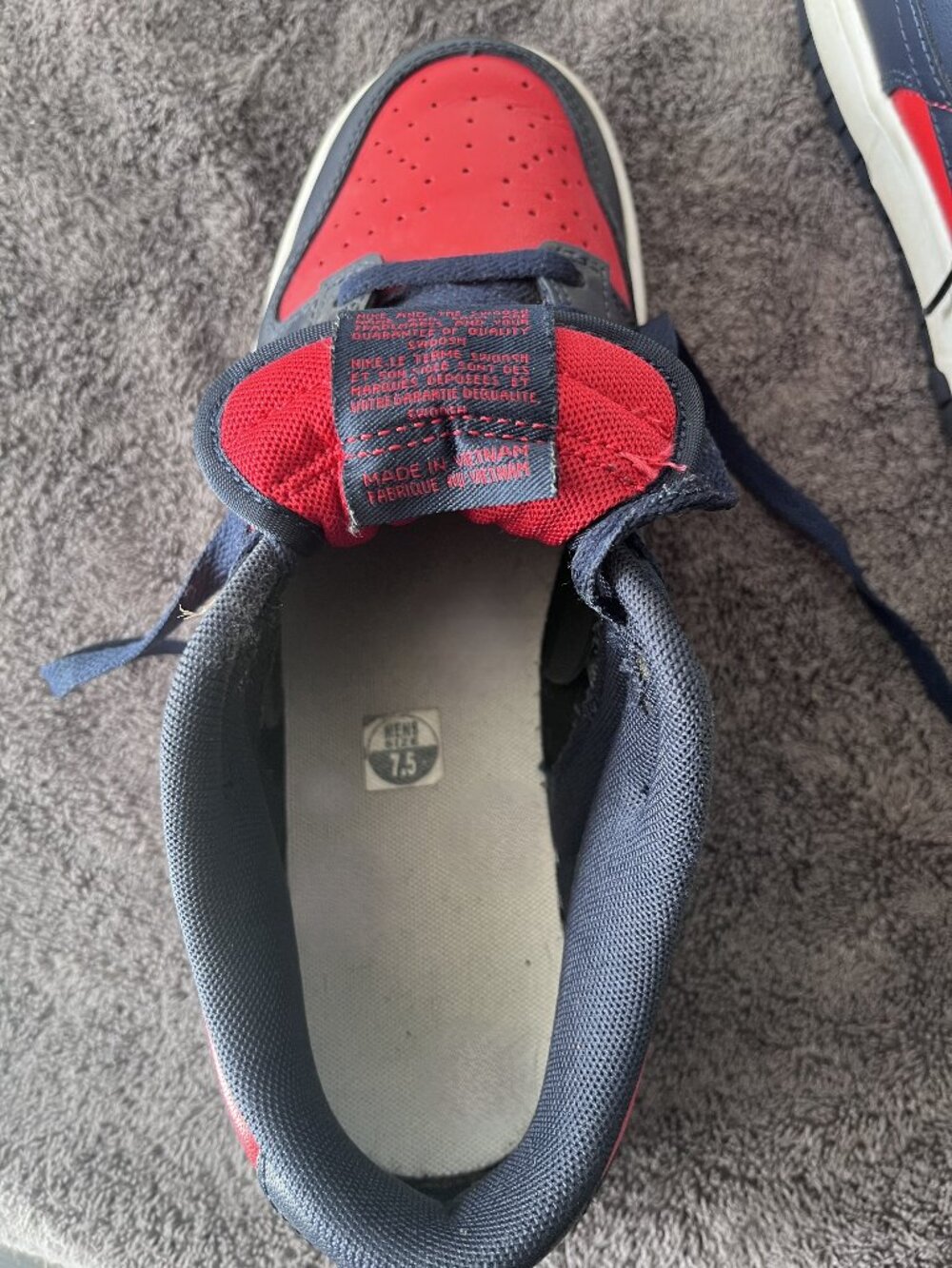 Nike Dunk Low “Red/Navy” (University Red/Obsidian)